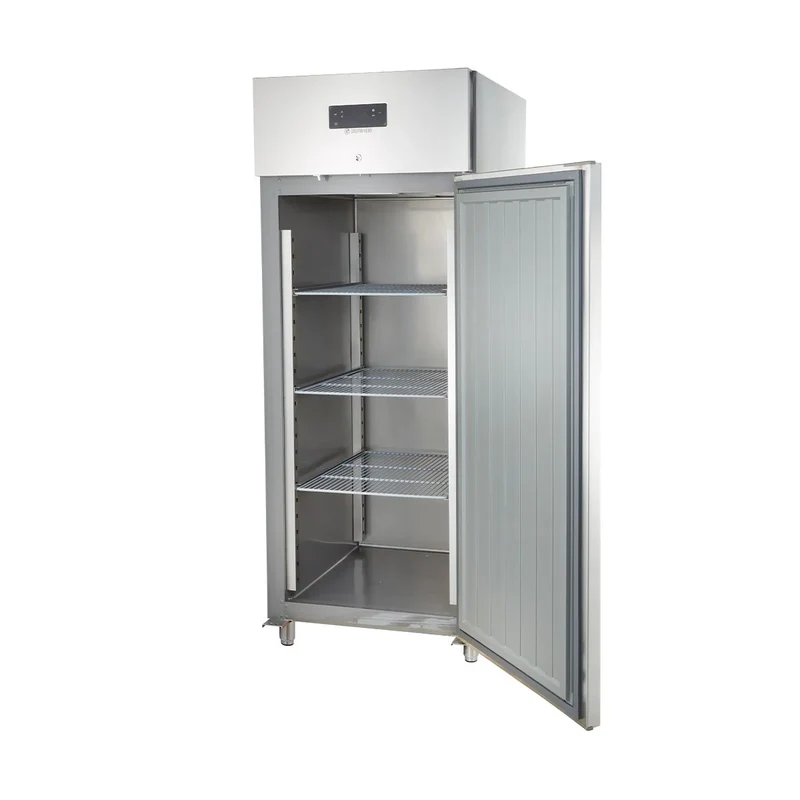 Gastronomie Tiefkühlschrank ECO 700 GN 2/1 Monoblock, 616 Liter Kühlraumvolumen, 3 verstellbare Einlegeböden, Robuste Bauweise, Edelstahl