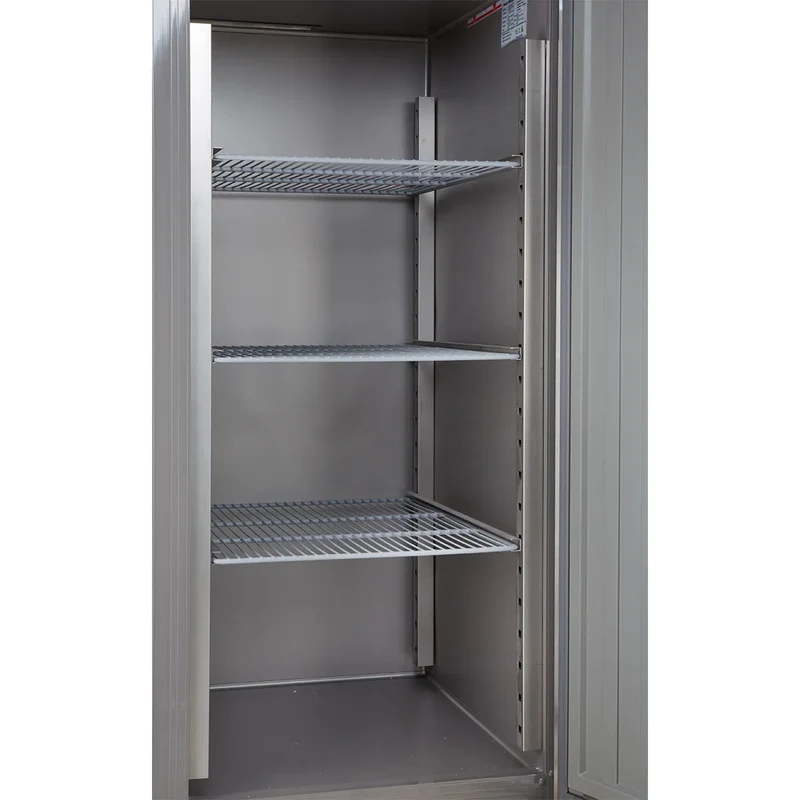 Gastronomie Tiefkühlschrank ECO 700 GN 2/1 Monoblock, 616 Liter Kühlraumvolumen, 3 verstellbare Einlegeböden, Robuste Bauweise, Edelstahl