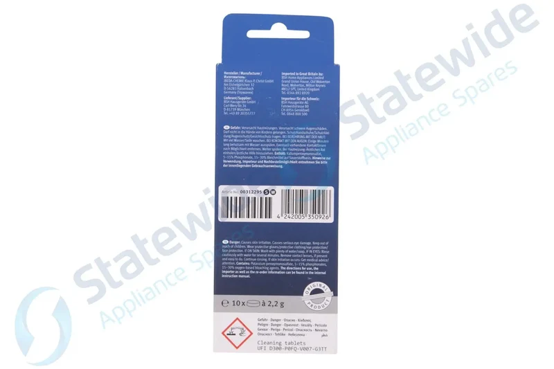 BOSCH COFFEE M/C CLEANING TABLETS (10 Pack)-Genuine