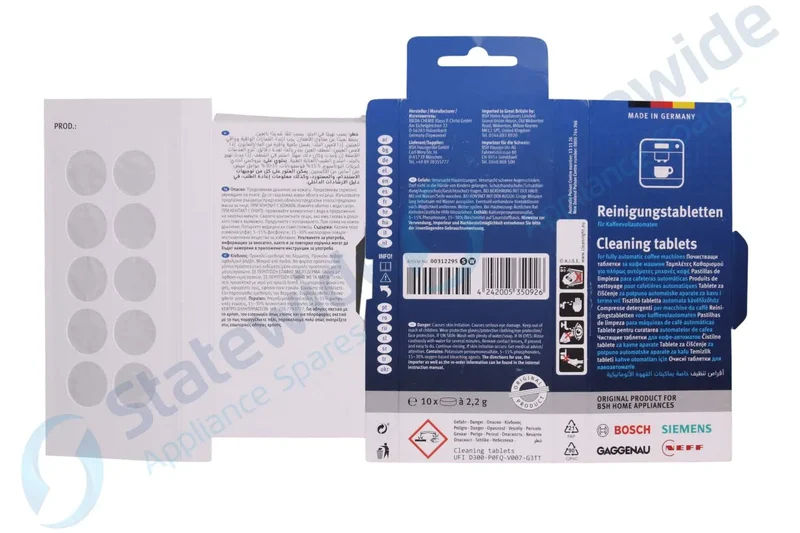 BOSCH COFFEE M/C CLEANING TABLETS (10 Pack)-Genuine