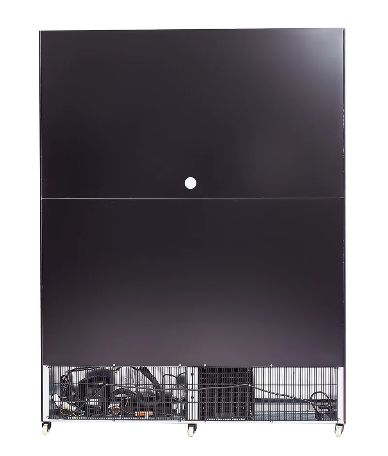 Combisteel Kühlschrank 3 Glastüren Schwarz NAP-1200 Ht - mit Türheizung