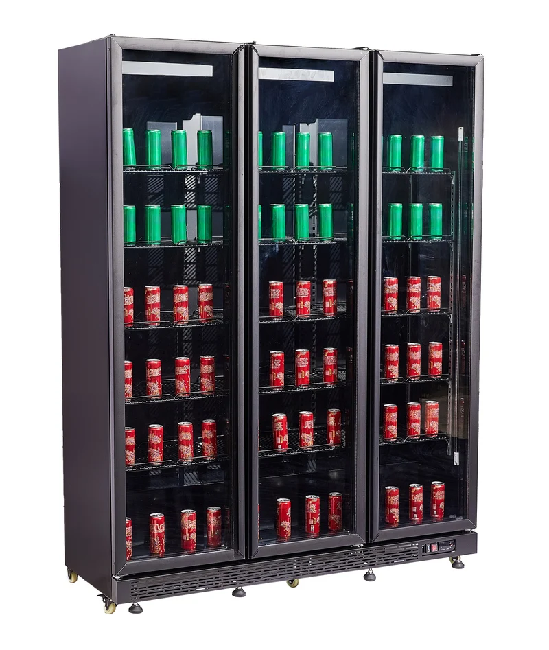 Combisteel Kühlschrank 3 Glastüren Schwarz NAP-1200*TRANSPORT auf Anfrage*