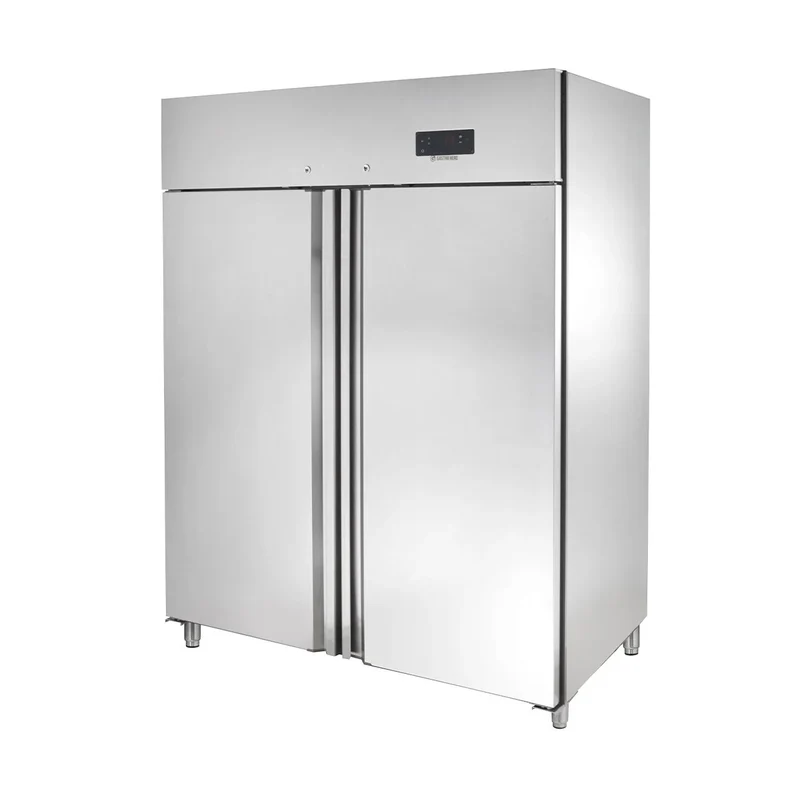 Gastronomie Kühlschrank ECO 1400 GN 2/1 Monoblock, 1350 Liter Kühlraumvolumen, 6 verstellbare Einlegeböden, Robuste Bauweise, Edelstahl