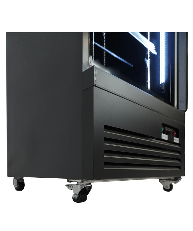 Combisteel Kühlschrank 1 Glastür Schwarz CEB-500R Bl