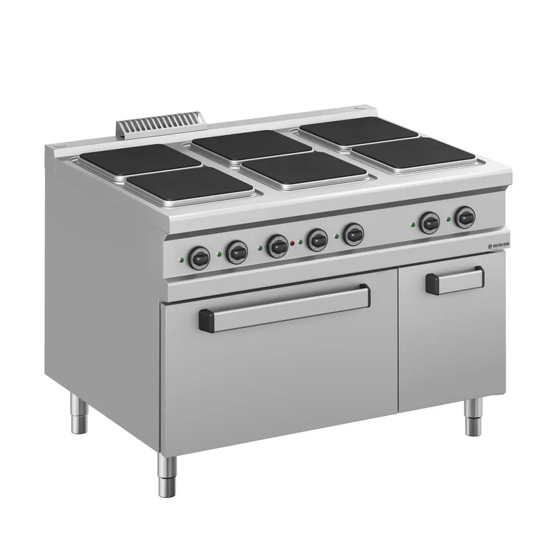 Elektroherd Serie 900 - 120/90 mit Elekrobackofen - 6 quadratische Kochfelder - 26 kW