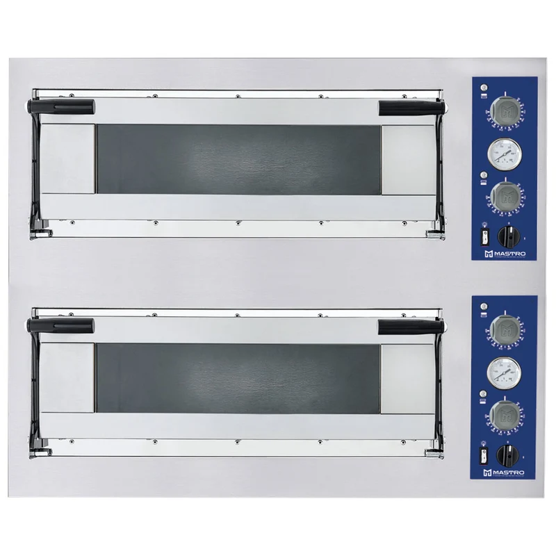 Mastro Elektro-Pizzaofen für 4+4 Pizzen ø 35 cm, mechanische Bedienung