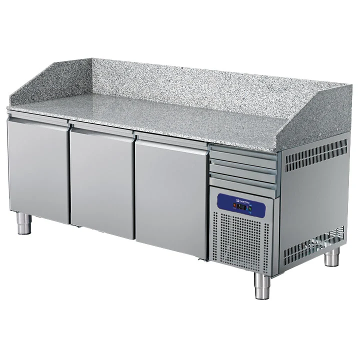 Mastro Pizzatisch 2150 mm mit 3 Türen 600x400 mm, 3 Schubladen EN