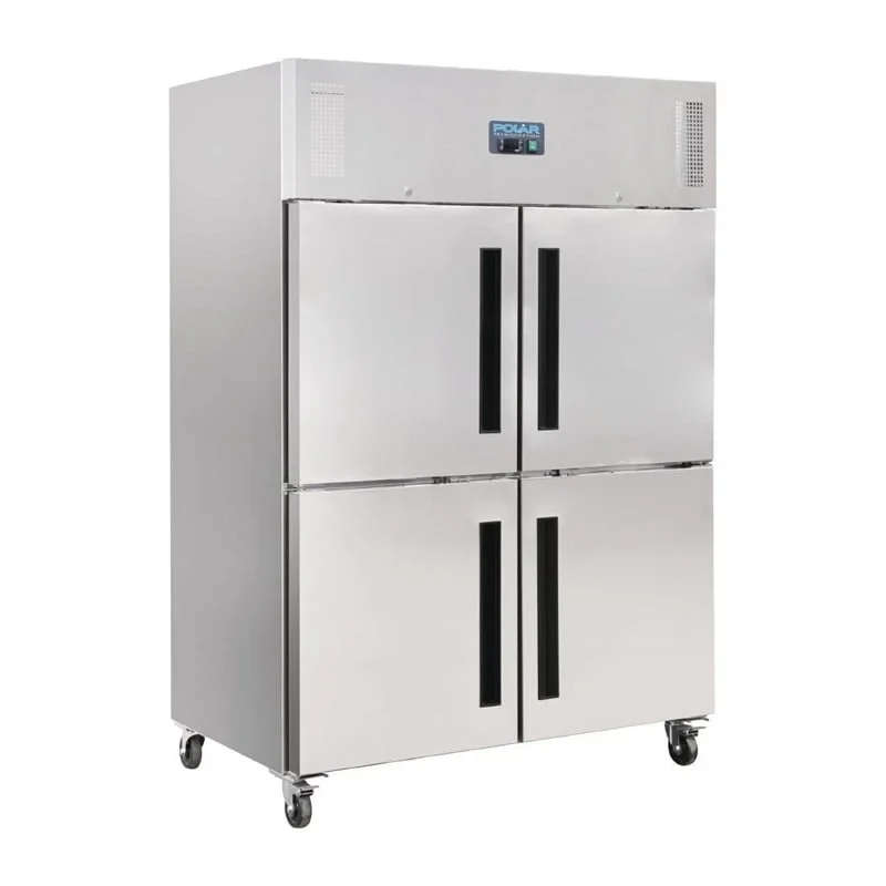 Polar Serie G Gefrierschrank Edelstahl mit geteilten Türen 1200L