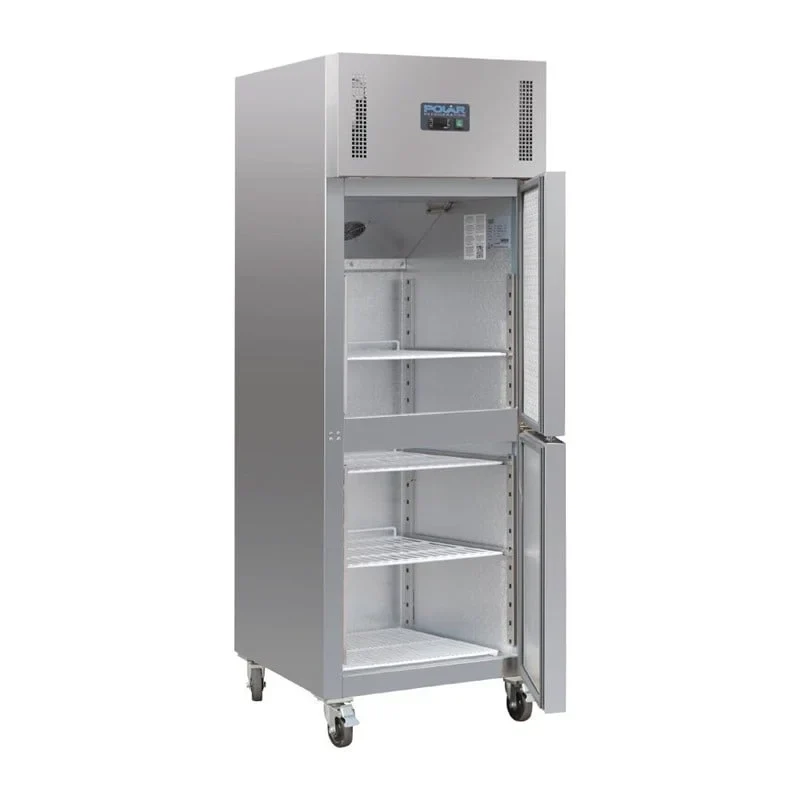 Polar Serie G Gefrierschrank Edelstahl mit 2 Türen 600L