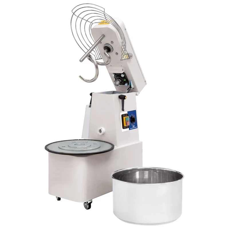 Mastro Spiralteigkneter auf Räder, 42 kg/48 Liter, 1 Geschwindigkeit, mit Timer und abnehmbarer Wanne