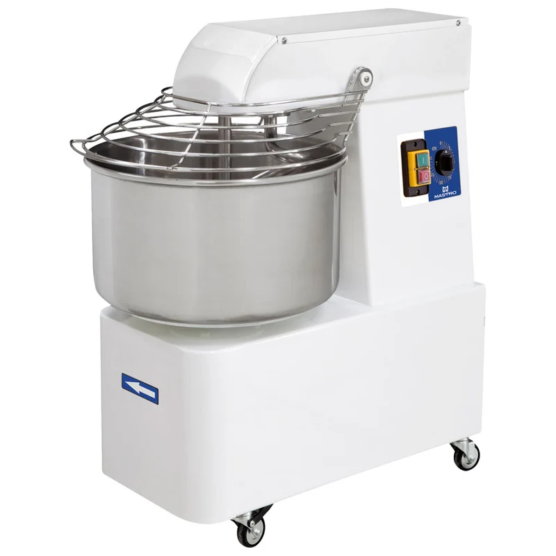 Mastro Spiralteigkneter auf Räder, 35 kg/41 Liter, 2 Geschwindigkeiten, mit Timer