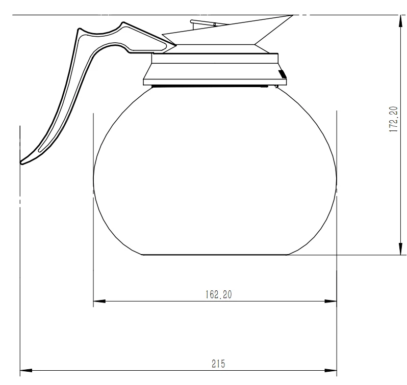 Combisteel Kaffeekanne aus Glas 1.8L