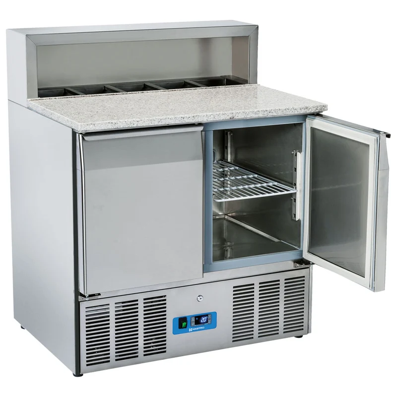 Mastro Pizzadette mit 2 Türen GN 1/1, 5x GN 1/6 H=150 mm, +2°/+10°C
