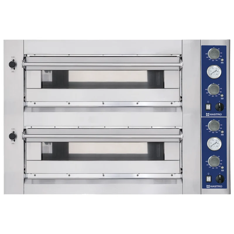 Mastro Elektro-Pizzaofen für 4+4 Pizzen ø 35 cm, mechanische Bedienung