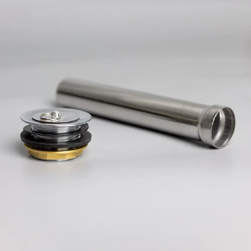[ET] Ablaufventil aus Metall inklusive Standrohr und Stopfen für Spültische Basic