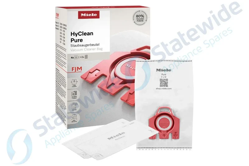 MIELE FJM 3D Vacuum BAGS(RED-4 bags/2 filters)-Genuine(was12281690/991710)