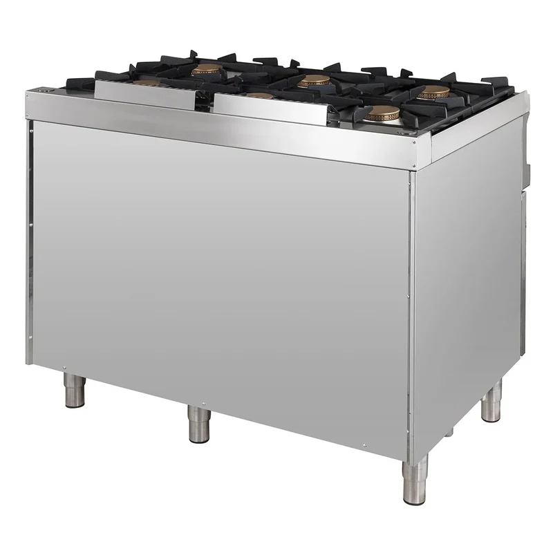 Gasherd Serie 700 - 110/70 mit Elektrobackofen - 6 Kochstellen - 42 kW