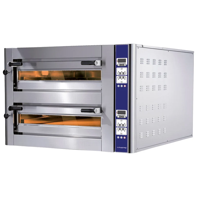 Mastro Elektro-Pizzaofen für 4+4 Pizzen ø 350 mm, elektronische Bedienung