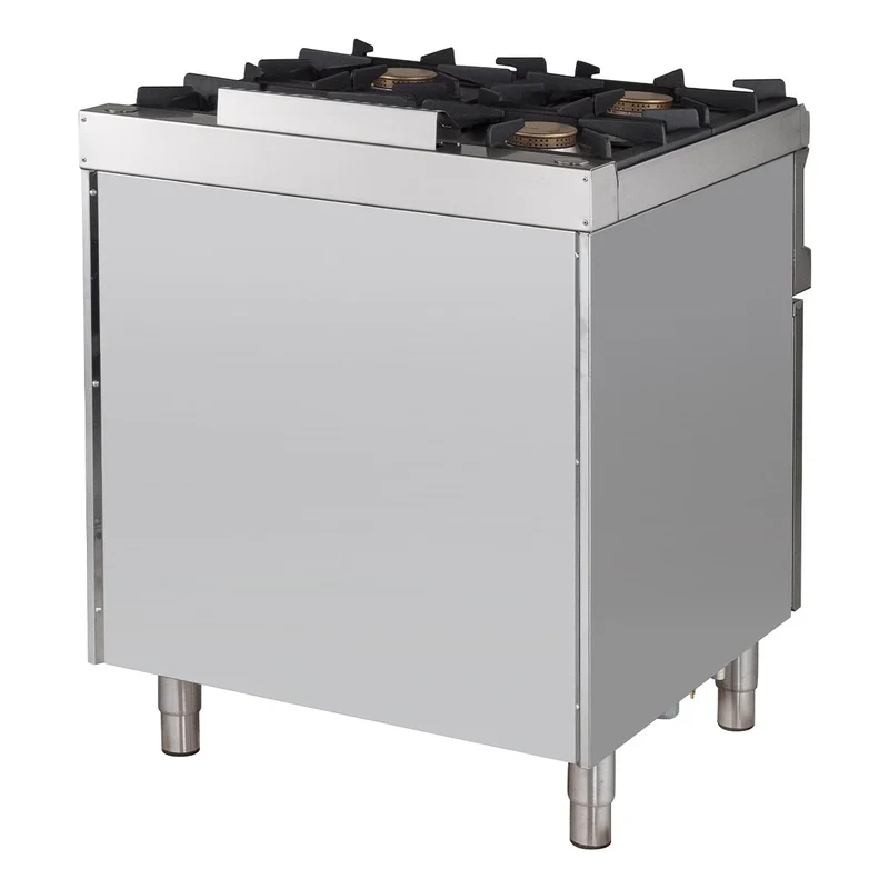 Gasherd Serie 700 - 70/70 mit Elektrobackofen, Umluft - 4 Kochstellen - 30,6 kW