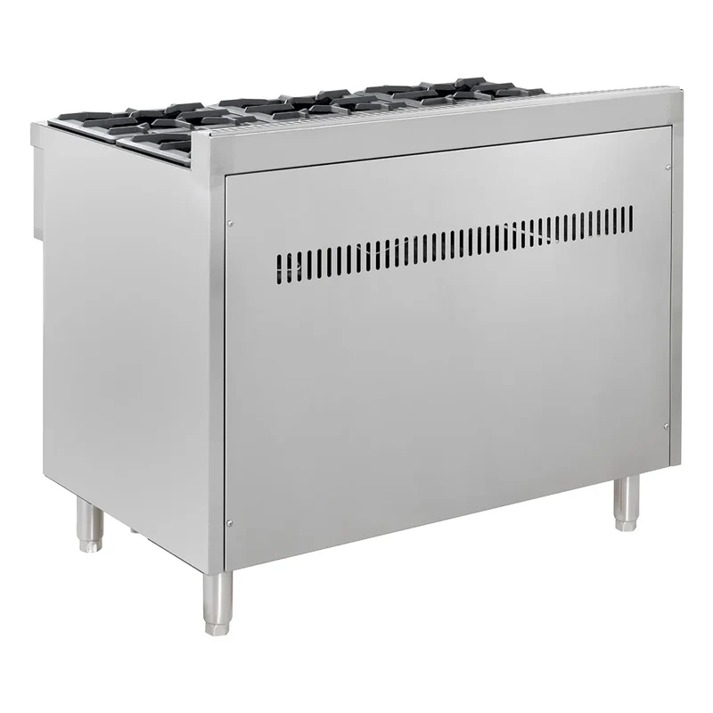 Gasherd ECO mit offenem Unterbau - 43,2 kW - 6 Brenner