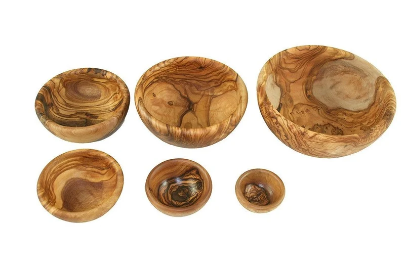 Schalen-Set Rund 6 teilig Olivenholz