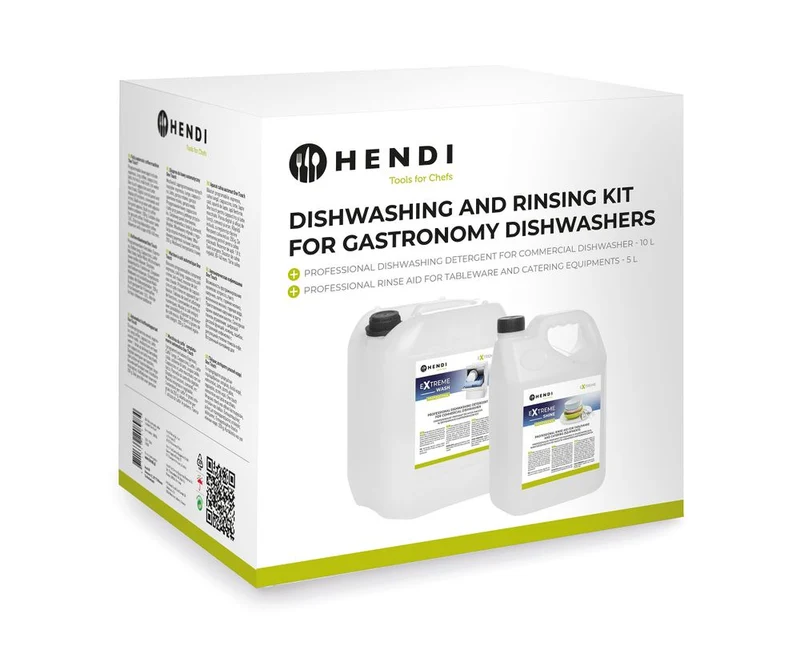 HENDI Extreme Wash & Shine Professionelles Set zum Spülen und Reinigen von Geschirr in gastronomischen Geschirrspülern