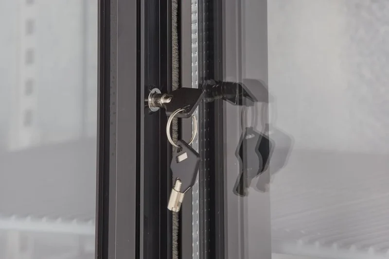 Barkühlschrank ECO 230 mit Schiebetüren schwarz, LED Beleuchtung, unterbaubar
