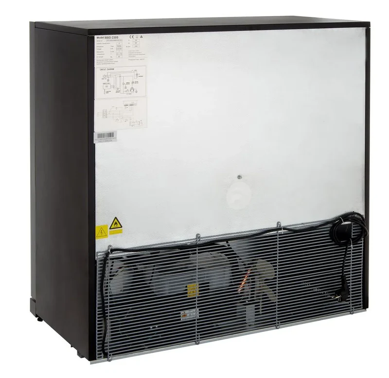 Barkühlschrank ECO 230 mit Schiebetüren schwarz, LED Beleuchtung, unterbaubar