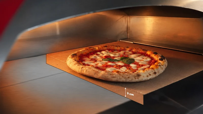 Alfa Forni EVO Hybrid-Pizzaofen Flüssiggas (LPG)/Holz, Rubin Rot