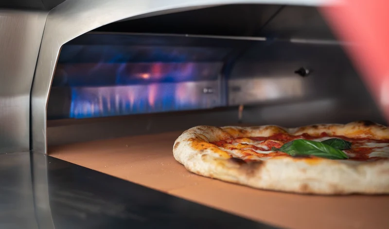 Alfa Forni EVO Hybrid-Pizzaofen Flüssiggas (LPG)/Holz, Anthrazit Grau