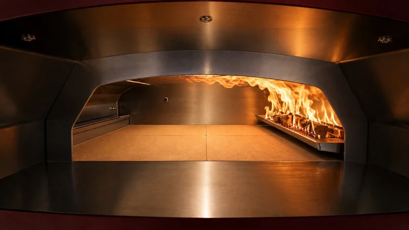 Alfa Forni EVO Hybrid-Pizzaofen Flüssiggas (LPG)/Holz, Anthrazit Grau