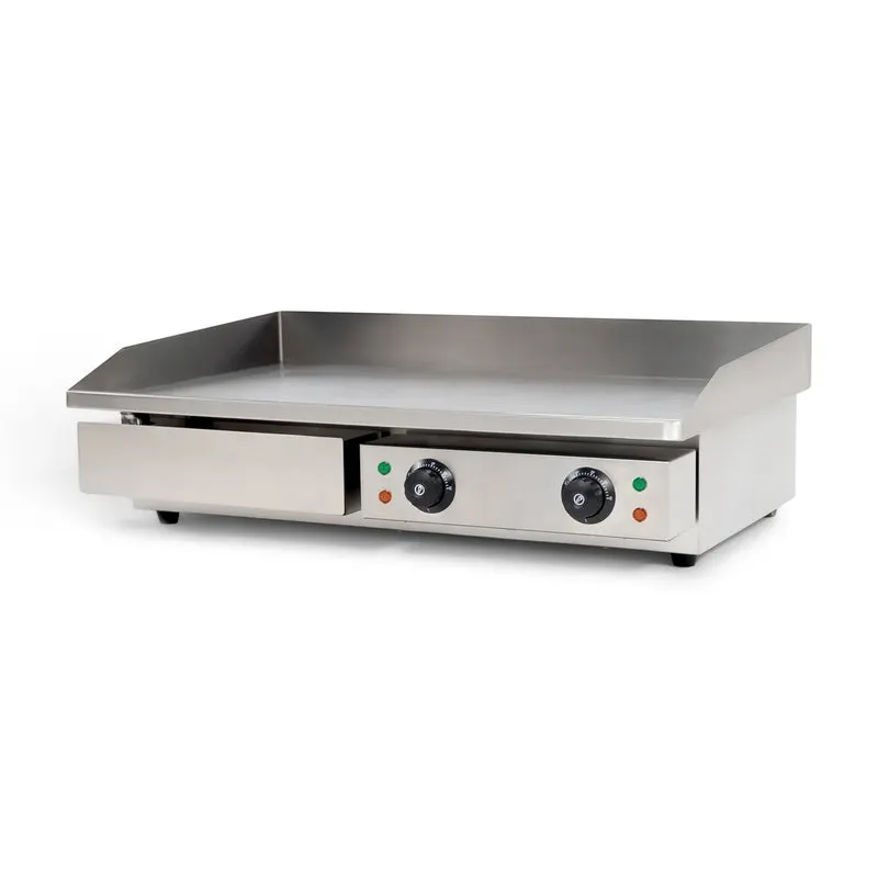 Elektro Grillplatte - 3,5 kW - Edelstahl - Glatt