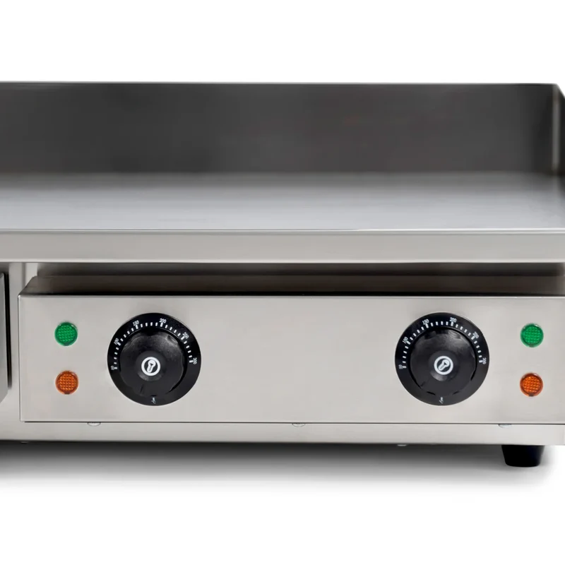 Elektro Grillplatte - 3,5 kW - Edelstahl - Glatt