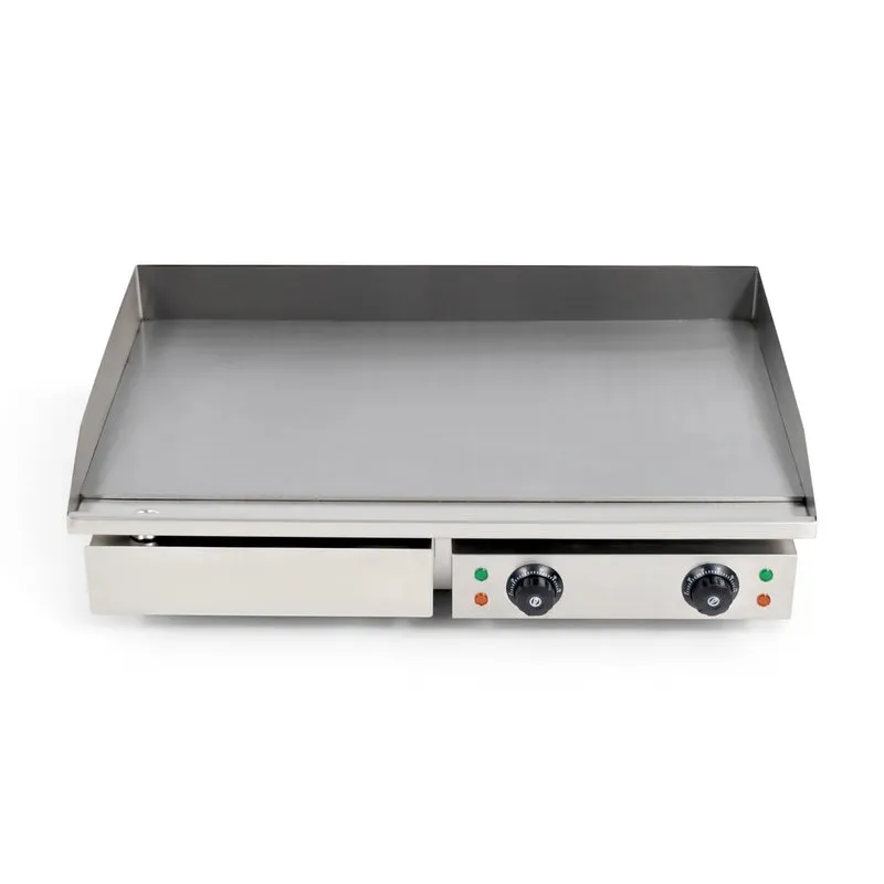 Elektro Grillplatte - 3,5 kW - Edelstahl - Glatt