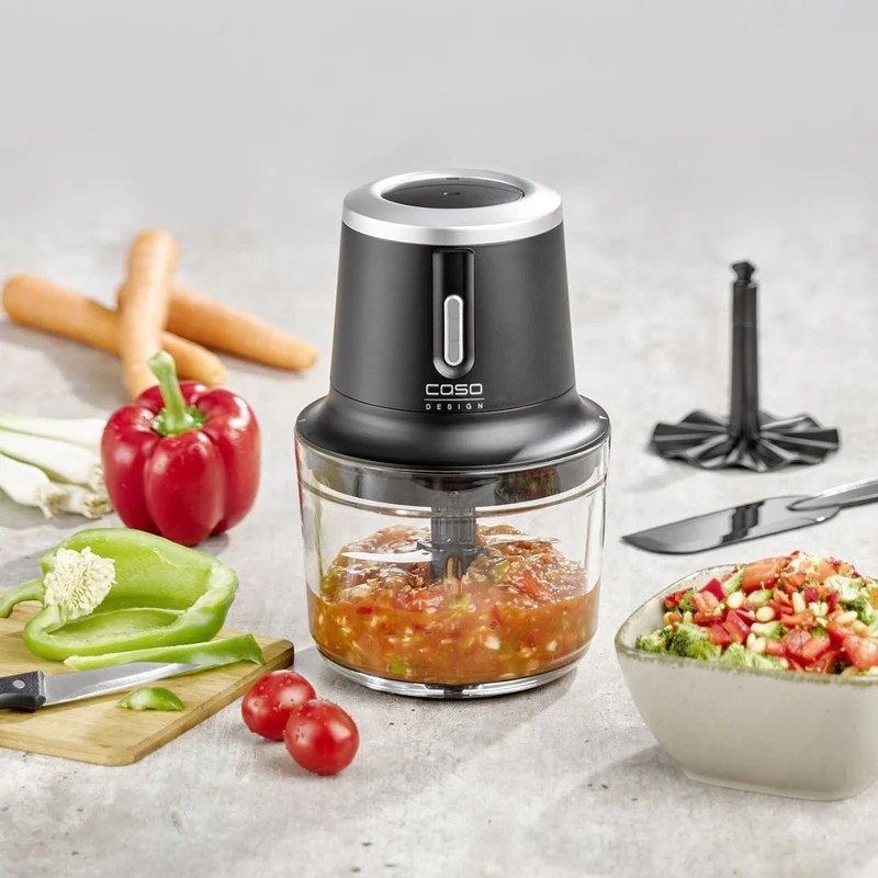 CASO Chop & Go Akku-Multizerkleinerer, kabellos, 200 W, 1-l-Glasbehälter