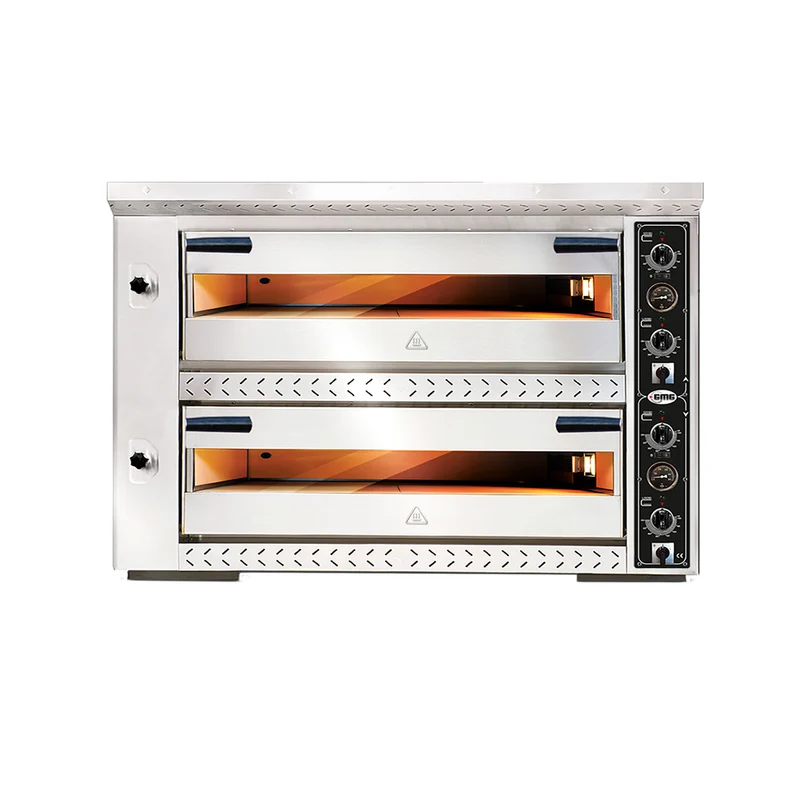 GMG Pizzaofen PG66 DE, elektrisch, 6+6x Ø33cm, 15kW, 400V, Edelstahl 2 Backkammern