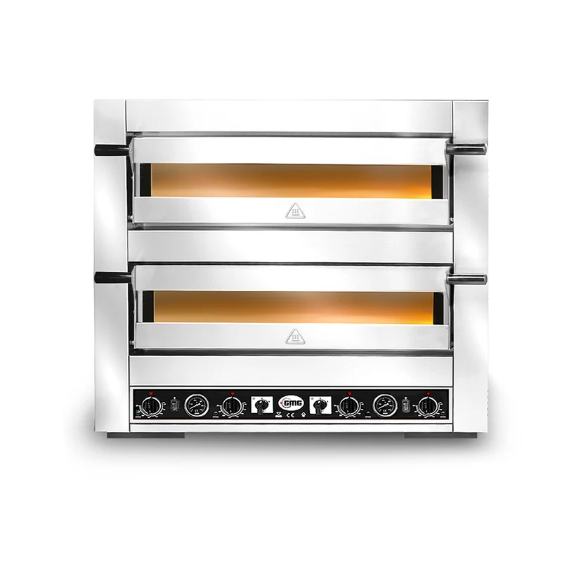 GMG Pizzaofen PS44 DE, elektrisch, 4+4x Ø30cm, 10kW, 400V, Edelstahl 2 Backkammern