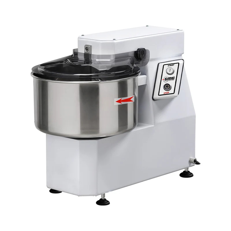 GMG Teigknetmaschine 42 Lt. / 38 Kg 400V, fester Kopf und Wanne, inkl. Spirale, Teigteiler und Wanne aus Edelstahl
