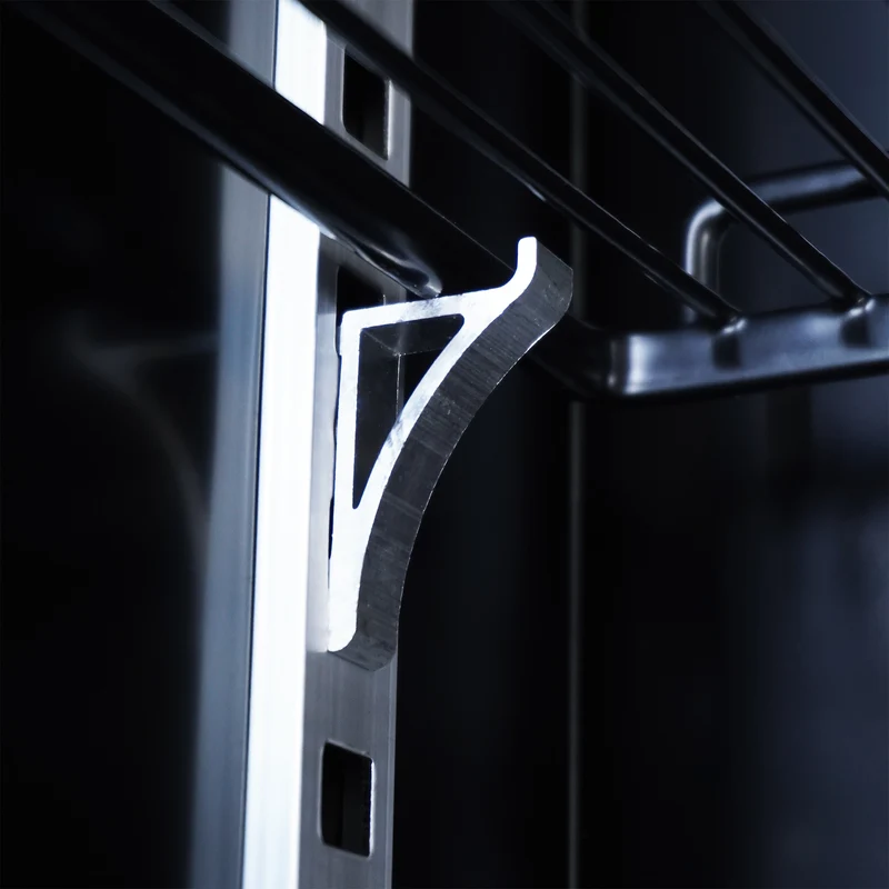 Combisteel Kühlschrank 2 Glastüren Schwarz NAP-850