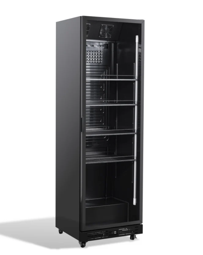 Combisteel Kühlschrank 1 Glastür Schwarz NAP-360