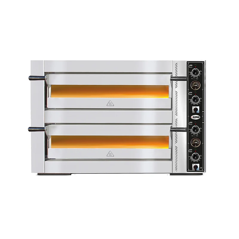 GMG Pizzaofen PE66 DE, elektrisch, 6+6x Ø30cm, 12kW, 400V, Edelstahl 2 Backkammern