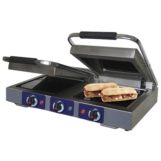 Ristormarkt Kontaktgrill mit Glaskeramik-Platten, 2x 250x250 mm