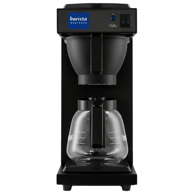Mastro Filterkaffeemaschine mit 1 Glaskanne 1,8 Liter und 2 Warmhalteplatten, manuelle Wasserbefüllung