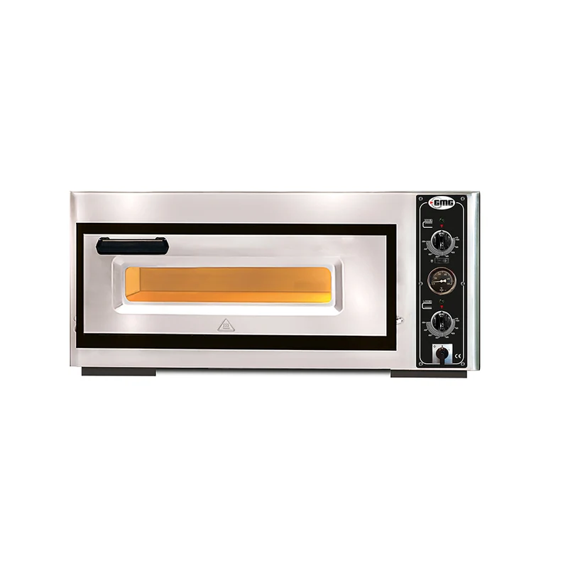 GMG Pizzaofen PF4040 E18 m. Thermom. elektrisch, 1x Ø 39cm, 3,5 kW, 230V, Edelstahl 1 Backkammer m. 18cm Höhe