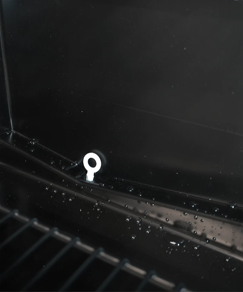 Combisteel Kühlschrank 1 Glastür Schwarz mit Canopy SVE-450 Blc