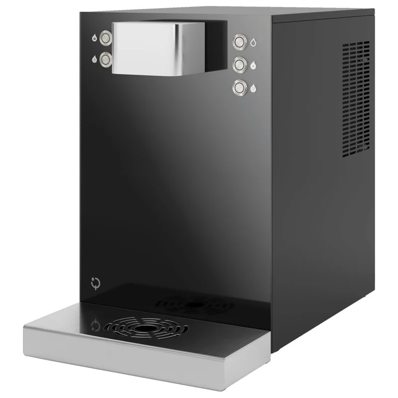 Virtus Wasserspender 60 Liter/Stunde, Raumtemperatur (still)/gekühlt/mit Kohlensäure - Farbe schwarz