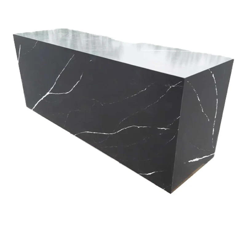 Virtus Neutrale Servicetheke 2000x600x900 mm mit schwarzer Belenco-Quarz-Platte - RESTPOSTEN