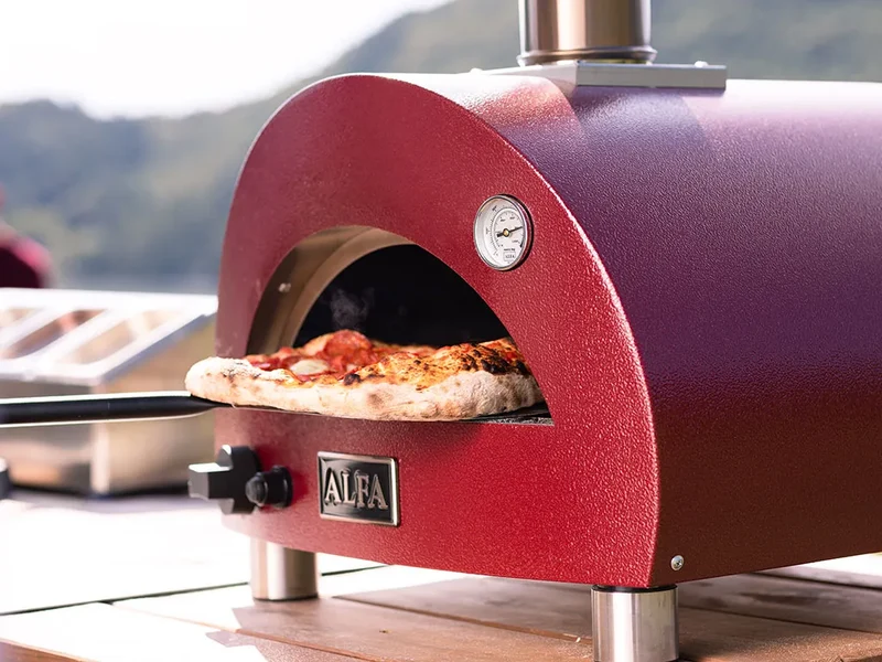 Alfa Forni Moderno 1 Pizze, Gas/Hybrid, Rot