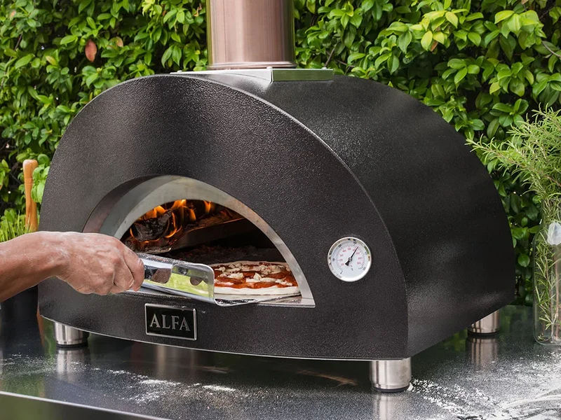Alfa Forni Moderno 1 Pizza, Gas/Hybrid, grau