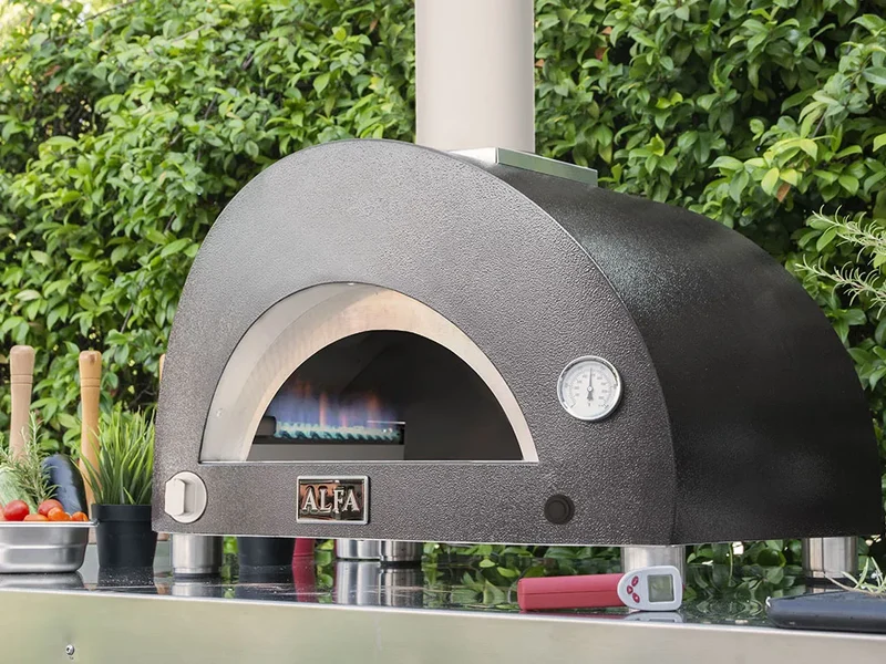 Alfa Forni Moderno 1 Pizza, Gas/Hybrid, grau